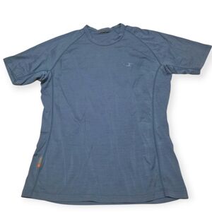 Icebreaker Blue Crewneck Gorpcore Short Sleeve Merino Wool T-Shirt